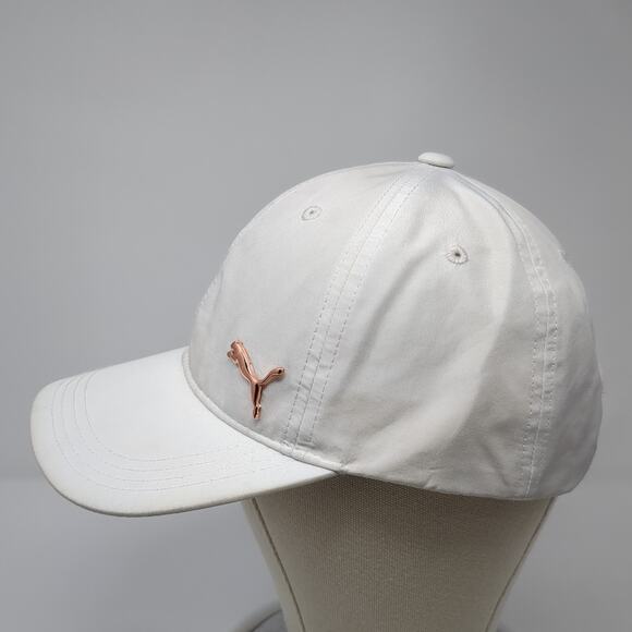 PUMA Slideback Baseball Cap White One Size Adjustable 6 Panel Polyester - Picture 3 of 10